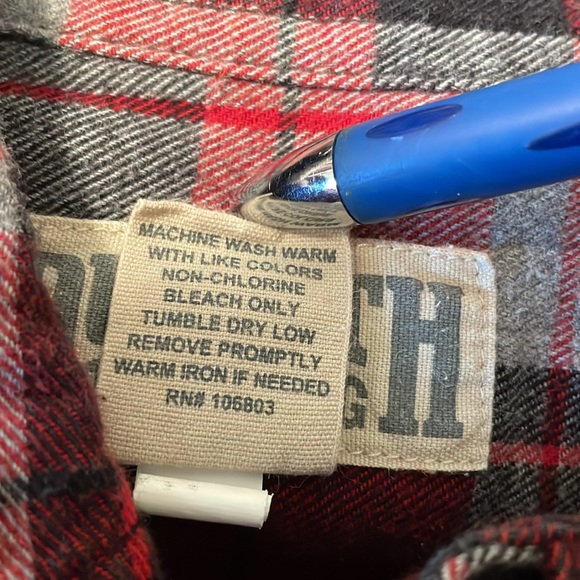 Duluth trading co. Men’s Shirt Size L Red Black Grey - Picture 6 of 6